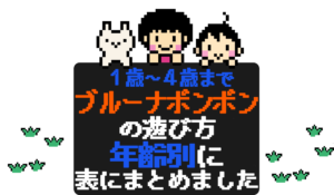 ブルーナボンボンの遊び方を年齢別に表にまとめました